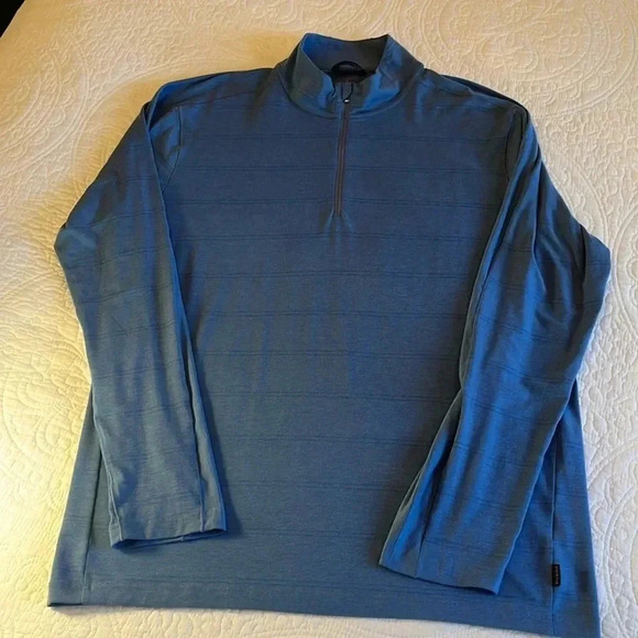 PrAna Pullover 1/4 Zip Stretch Pullover Men’s XL Blue Watchtower Long Sweatshirt - Picture 6 of 15